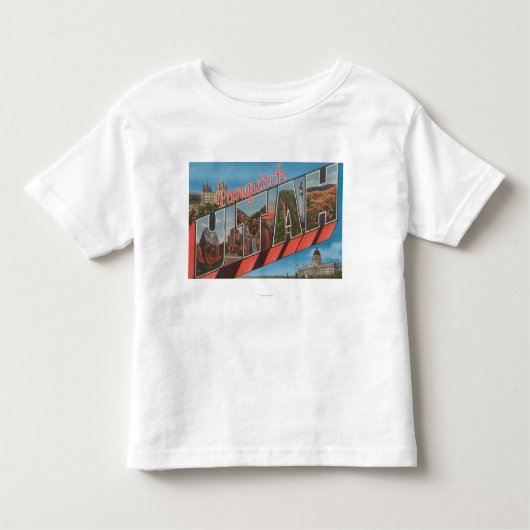 Panquitch, Utah - Grote Letter-scènes Kinder Shirts (Voorkant)