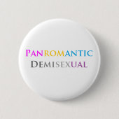 Panromantisch demisexueel ronde button 5,7 cm (Voorkant)