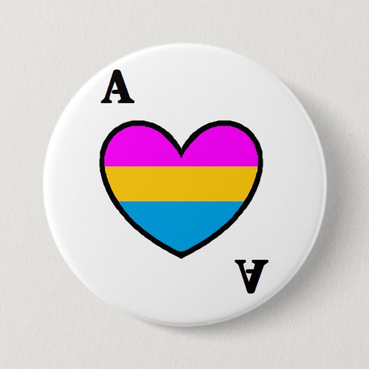 Panromantische Asexual Ace-Button Ronde Button 7,6 Cm (Voorkant)
