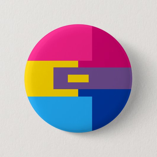 Panromantische Bisexual Pin Ronde Button 5,7 Cm (Voorkant)