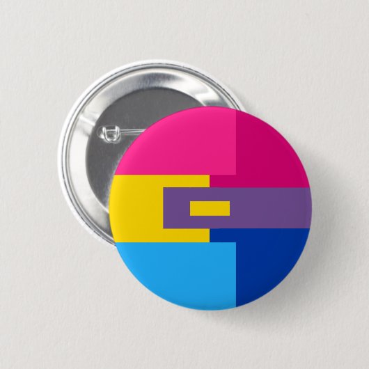Panromantische Bisexual Pin Ronde Button 5,7 Cm (Voorkant /achterkant)