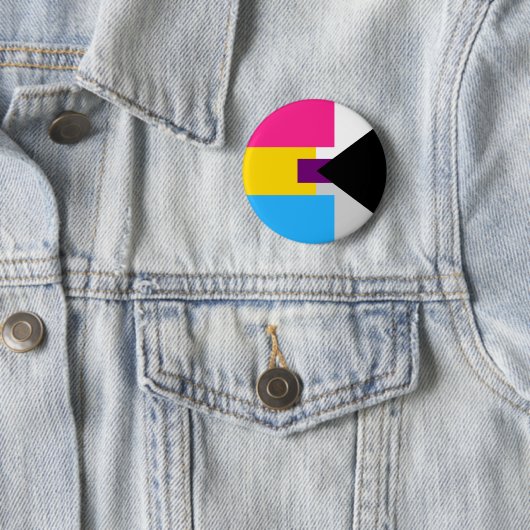 Panromantische Demisexual Pin Ronde Button 5,7 Cm (In situ)