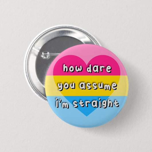 Panromantische Pride - "Hoe denk je dat?" - LGBT Ronde Button 5,7 Cm (Voorkant /achterkant)