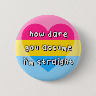 Panromantische Pride - "Hoe denk je dat?" - LGBT Ronde Button 5,7 Cm