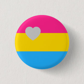 Panromantische vlag ronde button 3,2 cm