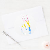 pans pride - vredesteken ronde sticker (Envelop)