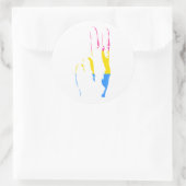 pans pride - vredesteken ronde sticker (Tas)