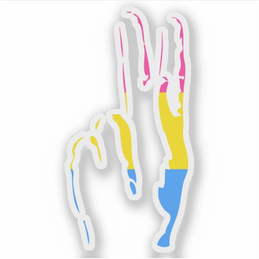 pans pride - vredesteken sticker (Voorkant)