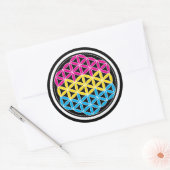 panSacred geometrie Ronde Sticker (Envelop)