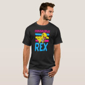 Pansaurus rex pansexueel rex dinosaurus pan pride  t-shirt (Voorkant volledig)