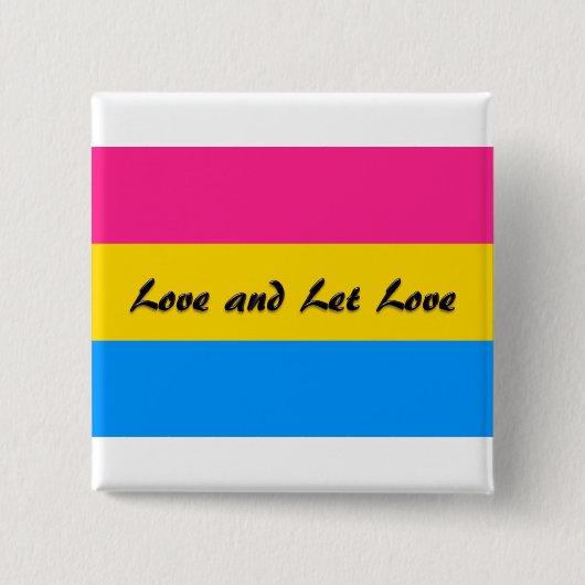 Panseksueel: Liefde en liefde Vierkante Button 5,1 Cm (Voorkant)