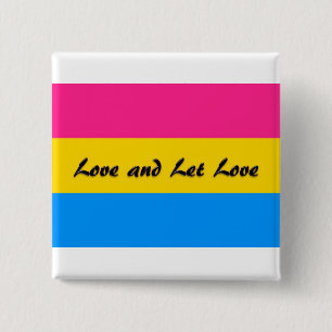 Panseksueel:  Liefde en liefde Vierkante Button 5,1 Cm