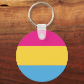 Panseksueel | Pride-vlagontwerp | Stripes | Sleutelhanger (Voorkant)