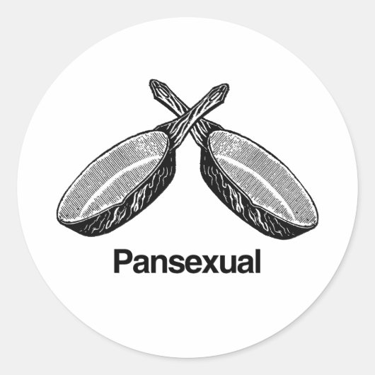 Panseksueel Ronde Sticker (Voorkant)