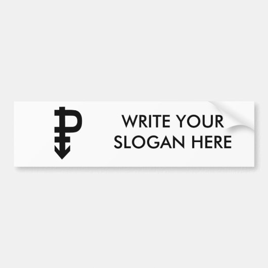 Panseksueel symbool bumpersticker (Voorkant)