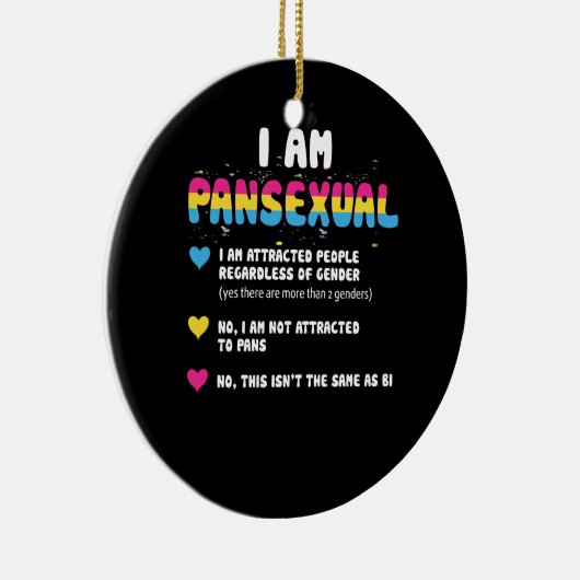 Panseksuele definitie - Funny Gay Pride LGBT Keramisch Ornament (Rechts)