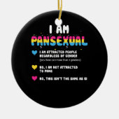 Panseksuele definitie - Funny Gay Pride LGBT Keramisch Ornament (Voorkant)