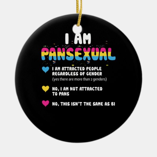 Panseksuele definitie - Funny Gay Pride LGBT Keramisch Ornament (Voorkant)