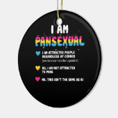 Panseksuele definitie - Funny Gay Pride LGBT Keramisch Ornament (Links)