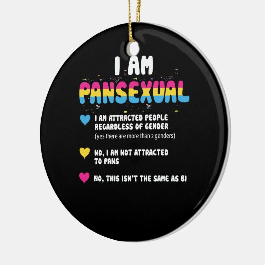 Panseksuele definitie - Funny Gay Pride LGBT Keramisch Ornament (Links)