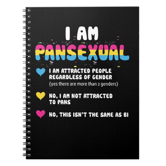 Panseksuele definitie - Funny Gay Pride LGBT Notitieboek (Voorkant)