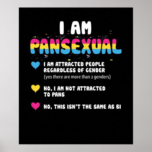 Panseksuele definitie - Funny Gay Pride LGBT Poster (Voorkant)