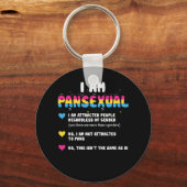 Panseksuele definitie - Funny Gay Pride LGBT Sleutelhanger (Voorkant)