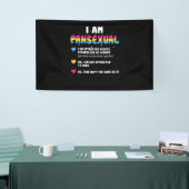 Panseksuele definitie - Funny Gay Pride LGBT Spandoek (Beurs)