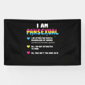 Panseksuele definitie - Funny Gay Pride LGBT Spandoek (Horizontaal)
