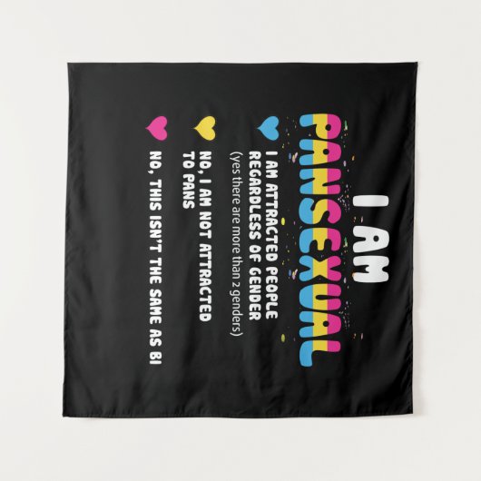 Panseksuele definitie - Funny Gay Pride LGBT Wandkleed (Voorkant (horizontaal))