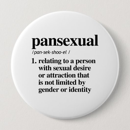 Panseksuele definitie - gedefinieerde LGBTQ-termen Ronde Button 4,0 Cm (Voorkant)