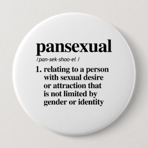 Panseksuele definitie - gedefinieerde LGBTQ-termen Ronde Button 4,0 Cm