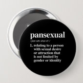 panseksuele definitie - gedefinieerde lgbtq termen ronde button 4,0 cm (Voorkant /achterkant)