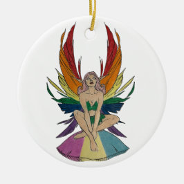 Panseksuele fee keramisch ornament