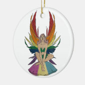 Panseksuele fee keramisch ornament (Links)