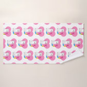 Panseksuele kat met hart badhanddoek (Badhanddoek)