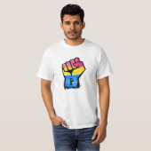 Panseksuele Protest Vuist T-shirt (Voorkant volledig)