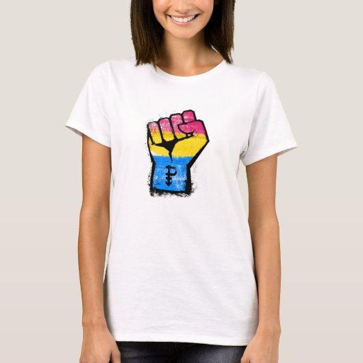 Panseksuele Protest Vuist T-shirt (Voorkant)