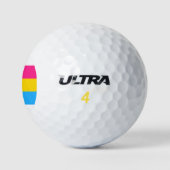 Panseksuele trots (Pan vlag) Golfballen (Logo)