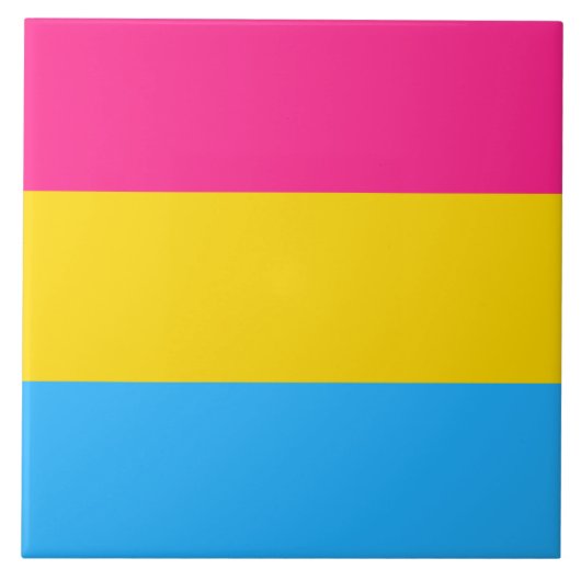 Panseksuele trots (Pan vlag) Tegeltje (Voorkant)