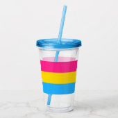 Panseksuele vlag acryl drinkbeker (Achterkant)