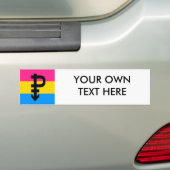 Panseksuele vlag bumpersticker (Op auto)