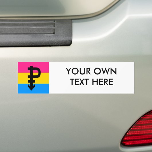 Panseksuele vlag bumpersticker (Op auto)