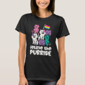 Panseksuele vlag De purride katten Pan Pride L T-shirt (Voorkant)