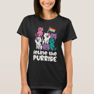 Panseksuele vlag De purride katten Pan Pride L T-shirt