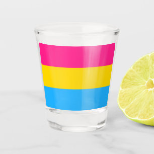 Panseksuele vlag- en pridegemeenschap/gender-vlag shot glas