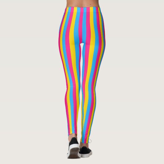 Panseksuele vlag- en pridegemeenschap/gendervlag leggings (Achterkant)