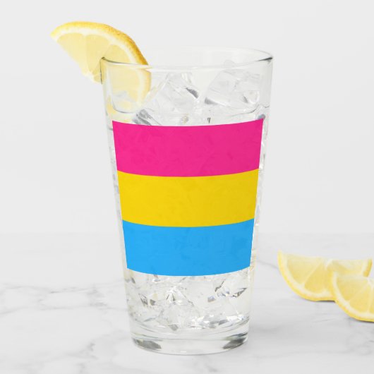 Panseksuele vlag glas (Voorkant ijs)