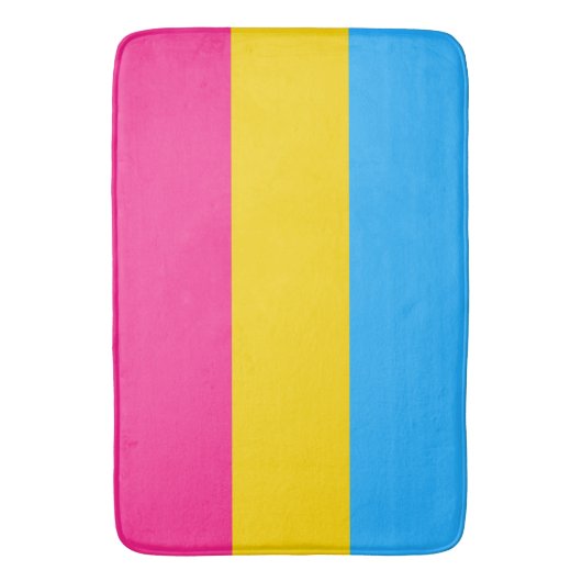 Panseksuele vlag groot badmat (Voorkant Verticaal)