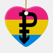 Panseksuele vlag keramisch ornament (Achterkant)